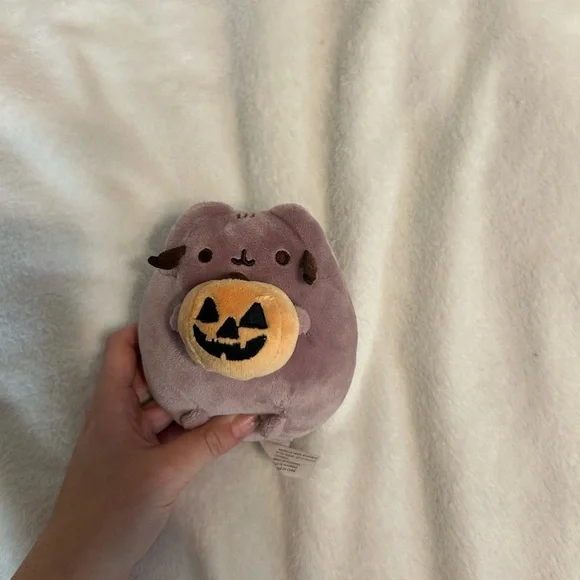 PUSHEEN bundle of 3, Unicorn, Green with Purple Heart and Halloween Plushes - Picture 8 of 9